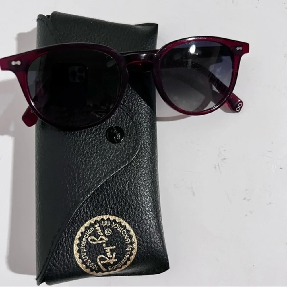 Ollie Quinn Handcrafted Miller Red Sunglasses Ray Ban Case Unisex